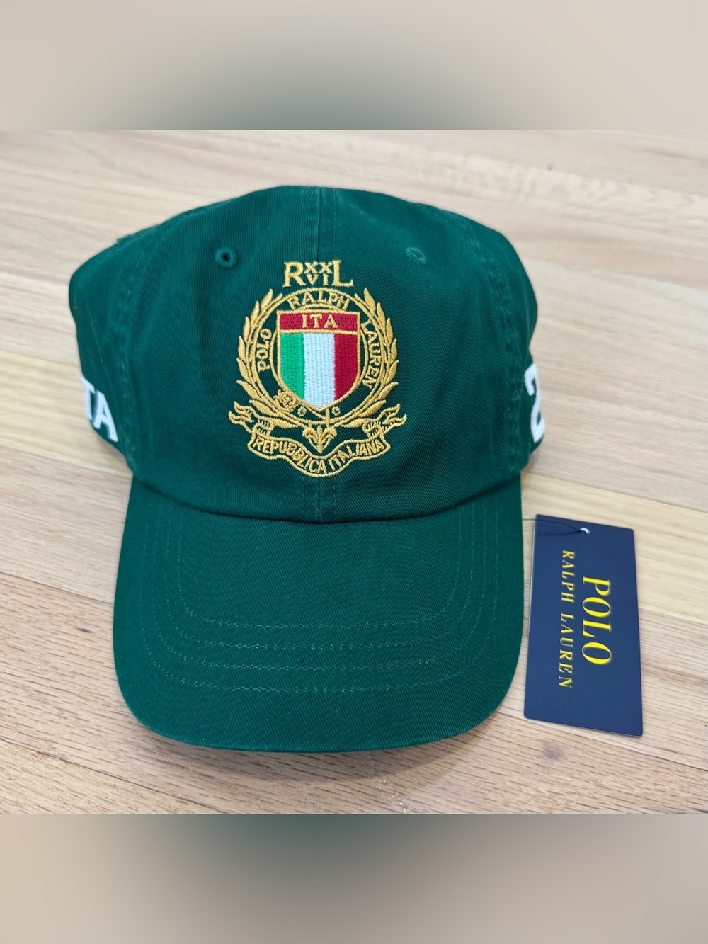 Polo Ralph Lauren Men’s Italy Soccer Stitched 26 Crest Twill Baseball Cap OSFA